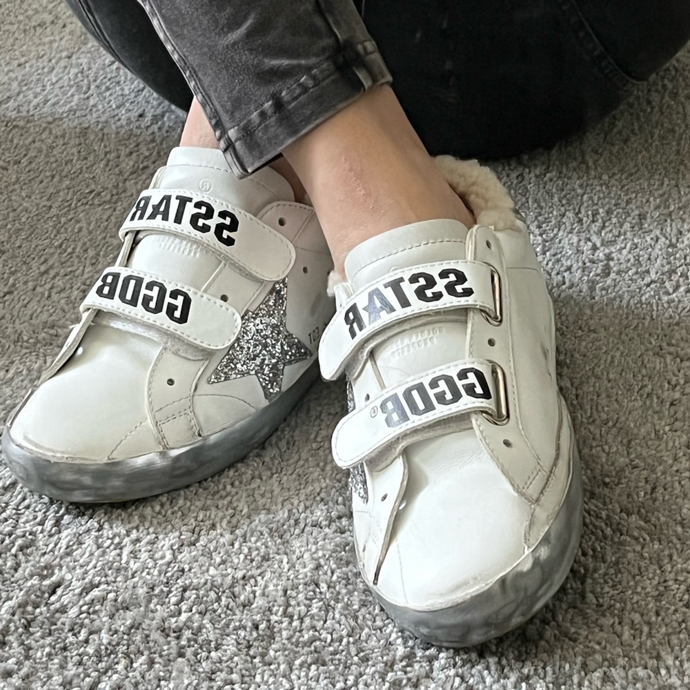 Golden Goose Old School Shearling Sneakers Size 35